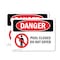 Signmission Pool Closed Do Not Enter Danger Sign, Vinyl Decal, 10in W x 7in L, 2PK OS-2PACK-DS-D-710-L-1636 - alternate 1